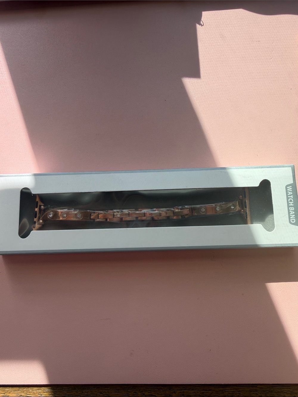 Rose Gold Metal Link Watch Band Accessory 38mm